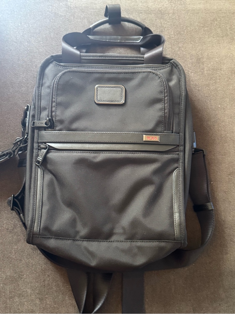 Tumi Black Men's Laptop Backpack Briefpack